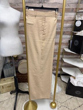 Ann Taylor Pleated Wide-Leg Tan Trouser 16